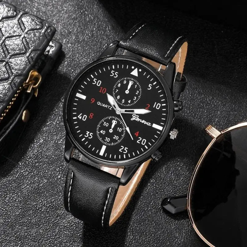 Montre militaire quartz homme chronographe style aviateur