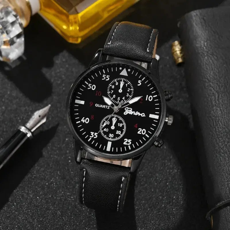 Montre militaire quartz homme chronographe style aviateur