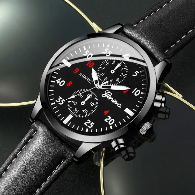 Montre militaire quartz homme chronographe style aviateur