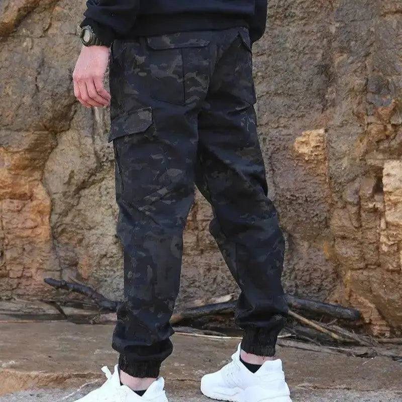 Pantalon treillis militaire homme chevilles élastiques