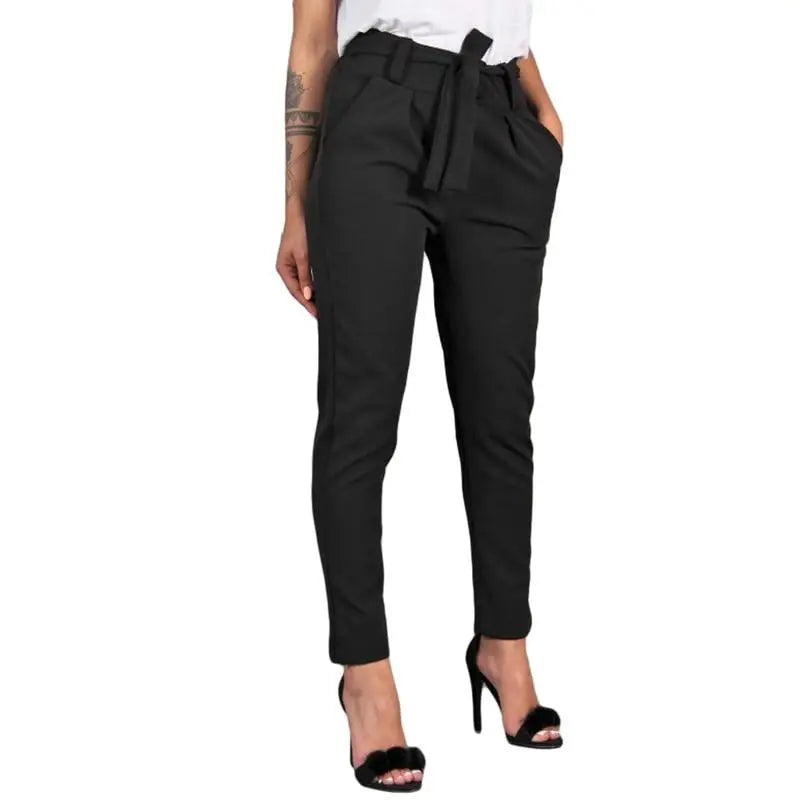 Pantalon treillis slim femme