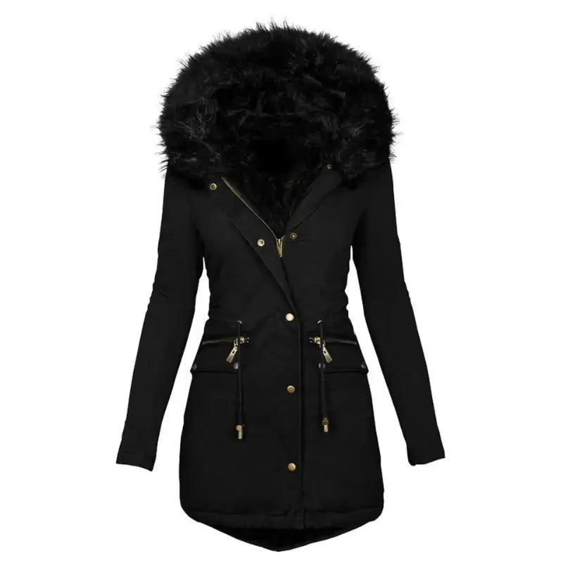 Parka militaire femme à capuche fourrure