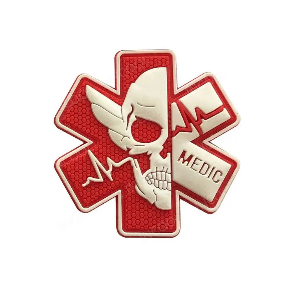 PATCH MILITAIRE - CRANE PARAMÉDICALE EN PVC 3D