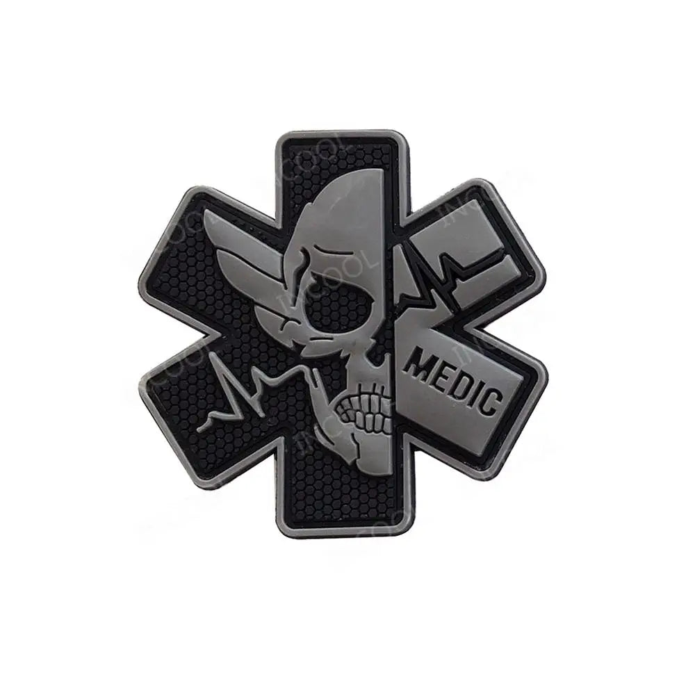 PATCH MILITAIRE - CRANE PARAMÉDICALE EN PVC 3D