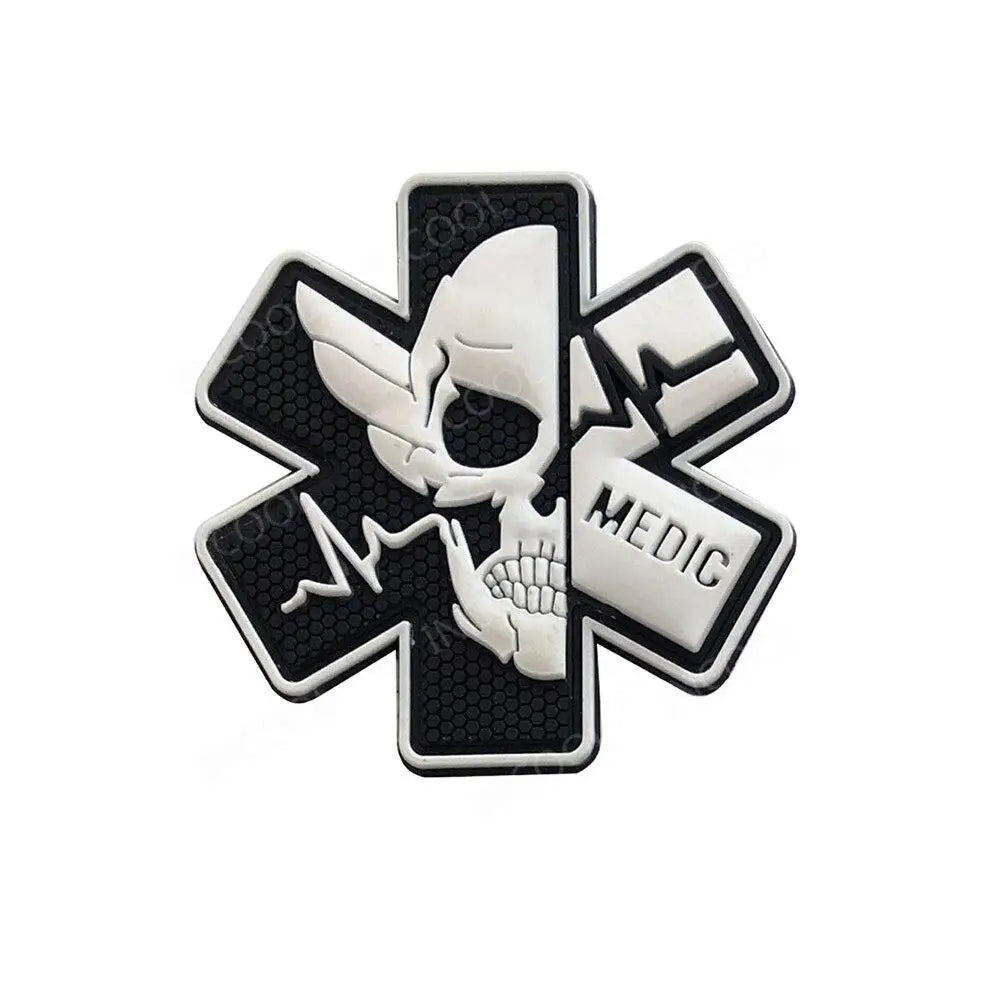 PATCH MILITAIRE - CRANE PARAMÉDICALE EN PVC 3D