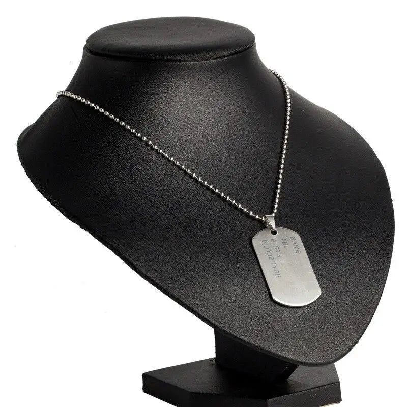 PLAQUE MILITAIRE SIMPLISTE (ACIER INOXYDABLE)