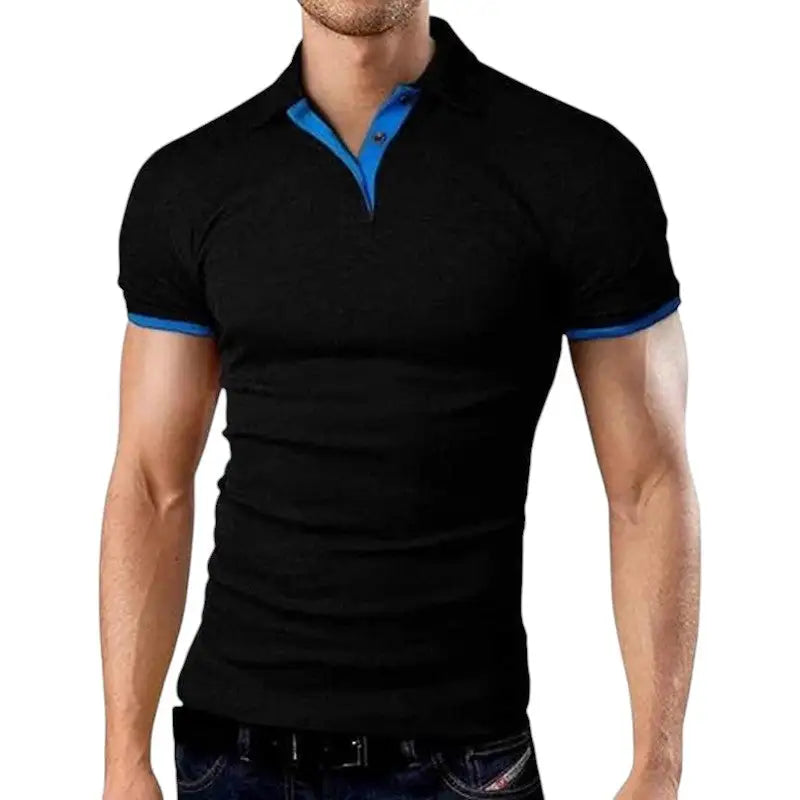 Polo homme bleu marine