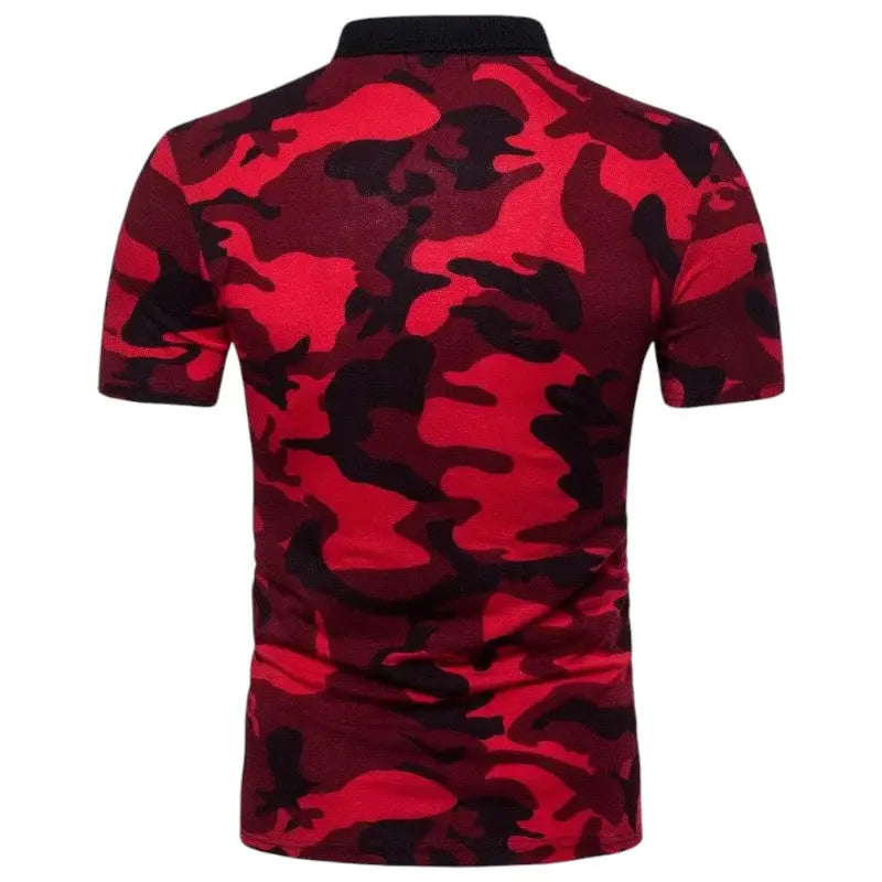 POLO MILITAIRE - CAMOUFLAGE ROUGE