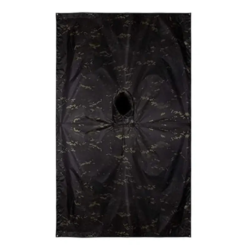 Poncho camouflage noir imperméable randonnée