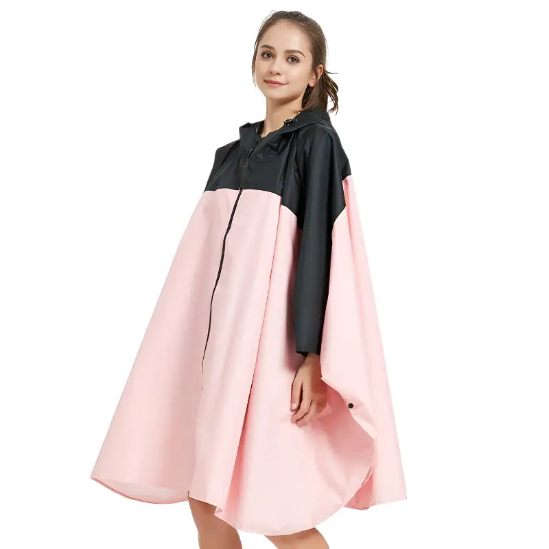 Poncho pluie bicolore