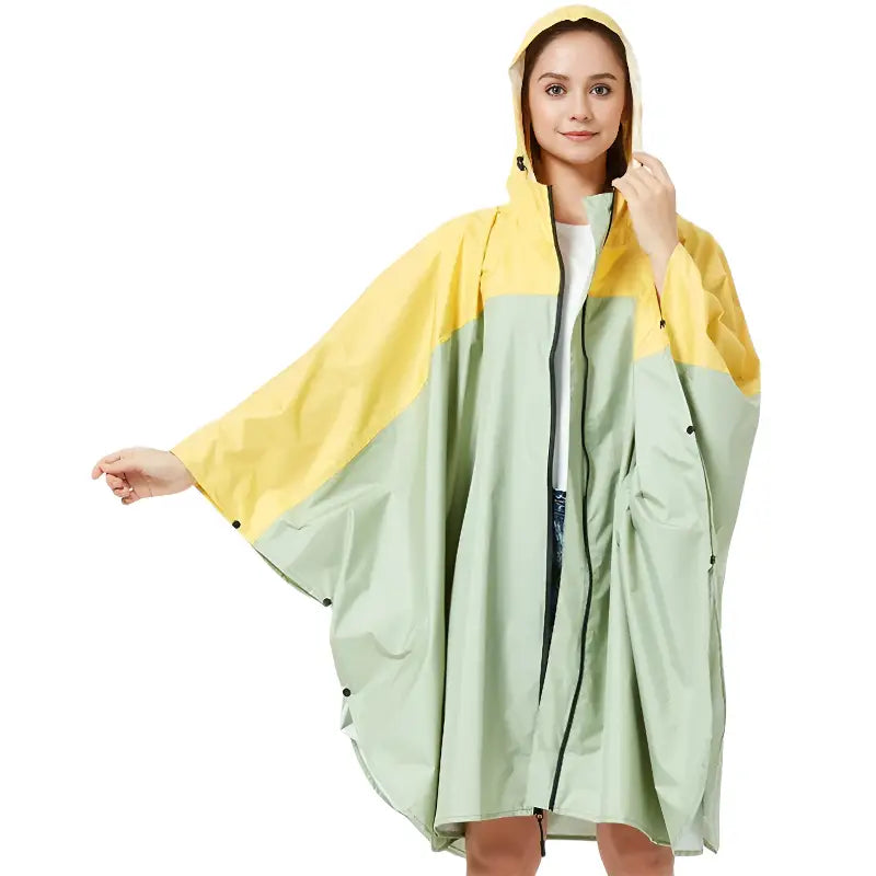 Poncho pluie bicolore