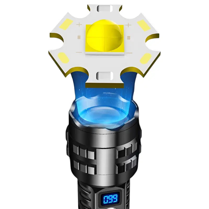 Lampe torche puissante LED 30 W rechargeable