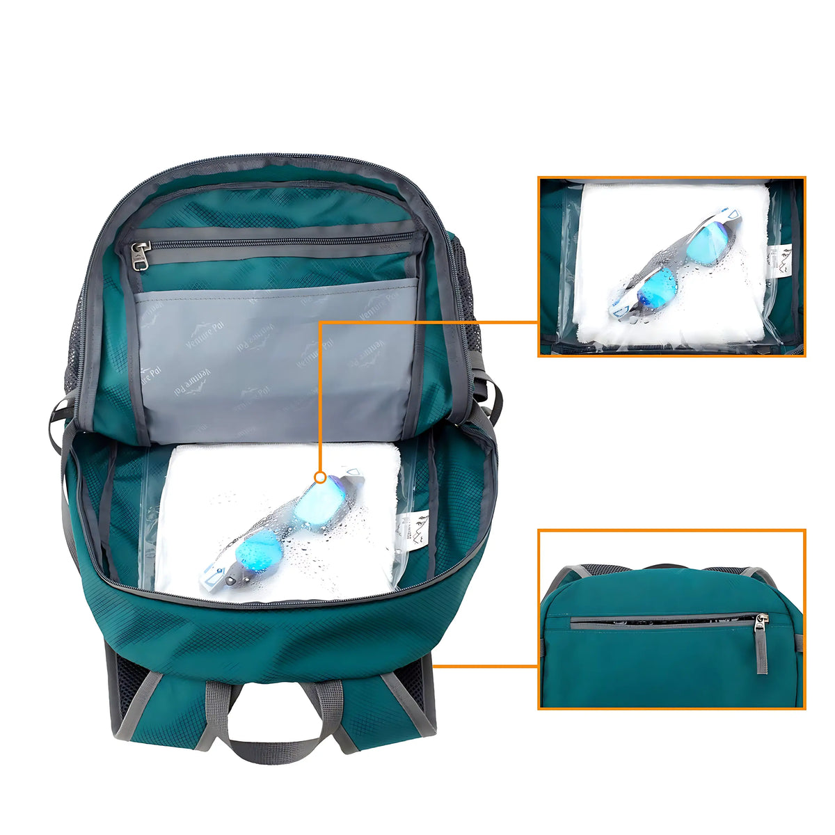 Sac à dos randonnée femme ultra léger vert 40l