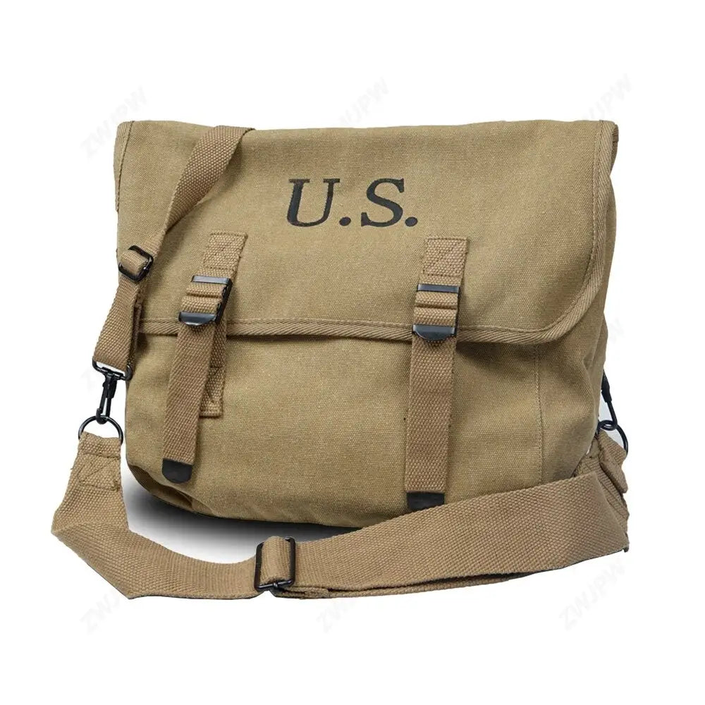 Sac musette militaire en toile de coton