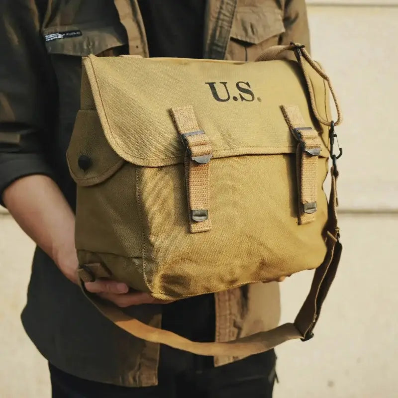 Sac musette militaire en toile de coton