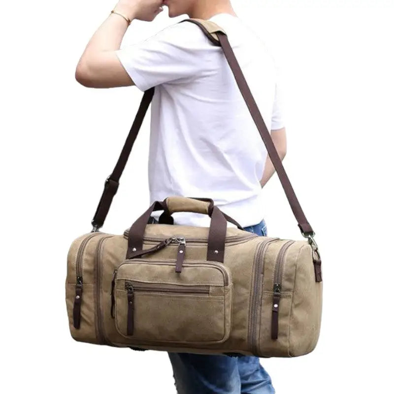 Sac de voyage militaire vintage en toile