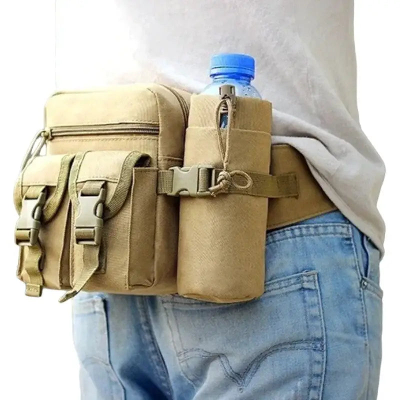 Sacoche de ceinture militaire avec compartiment gourde
