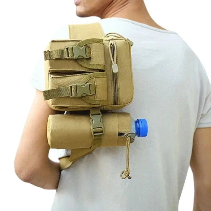 Sacoche de ceinture militaire avec compartiment gourde