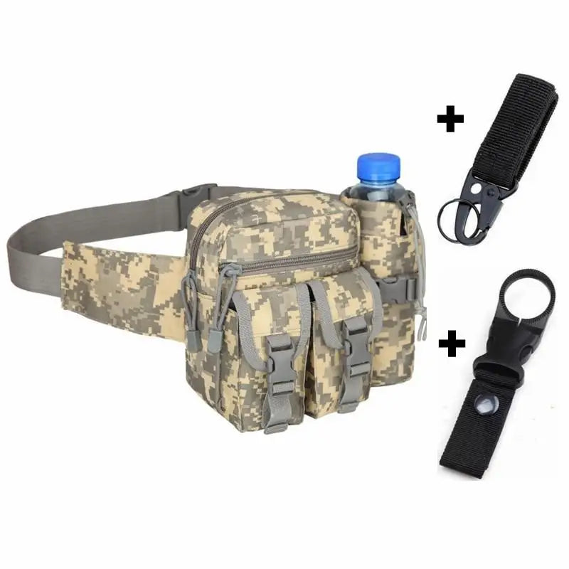 Sacoche de ceinture militaire avec compartiment gourde