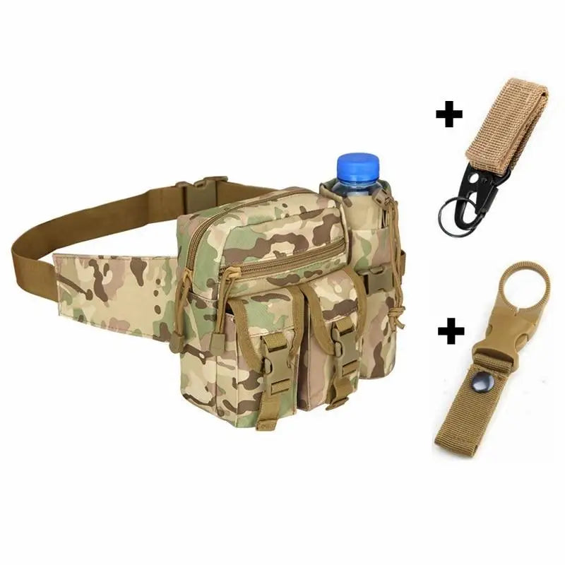 Sacoche de ceinture militaire avec compartiment gourde