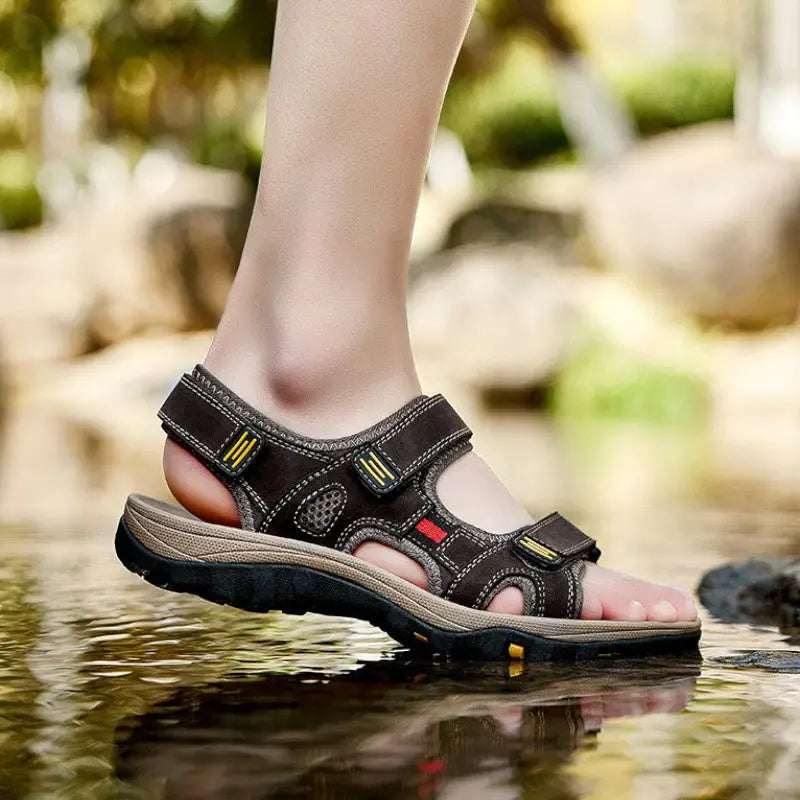 Sandale cuir randonnée homme