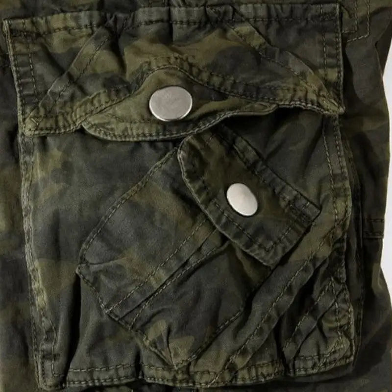 Short militaire cargo camouflage