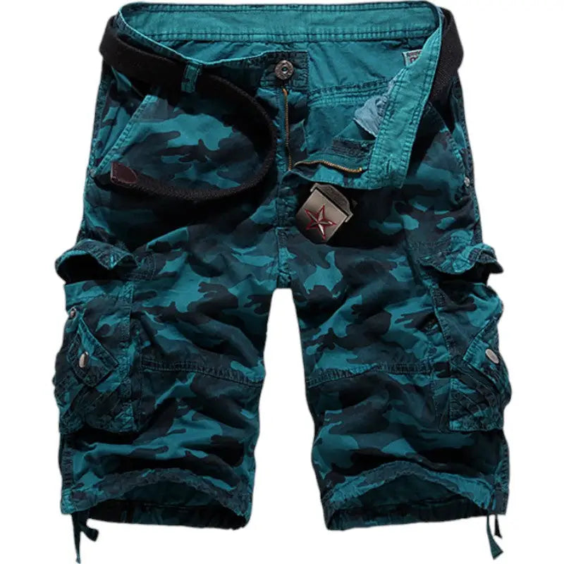 Short militaire cargo camouflage
