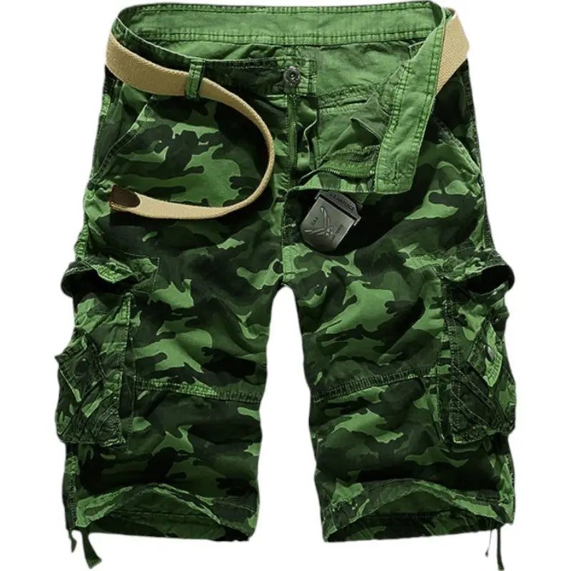 Short militaire cargo camouflage