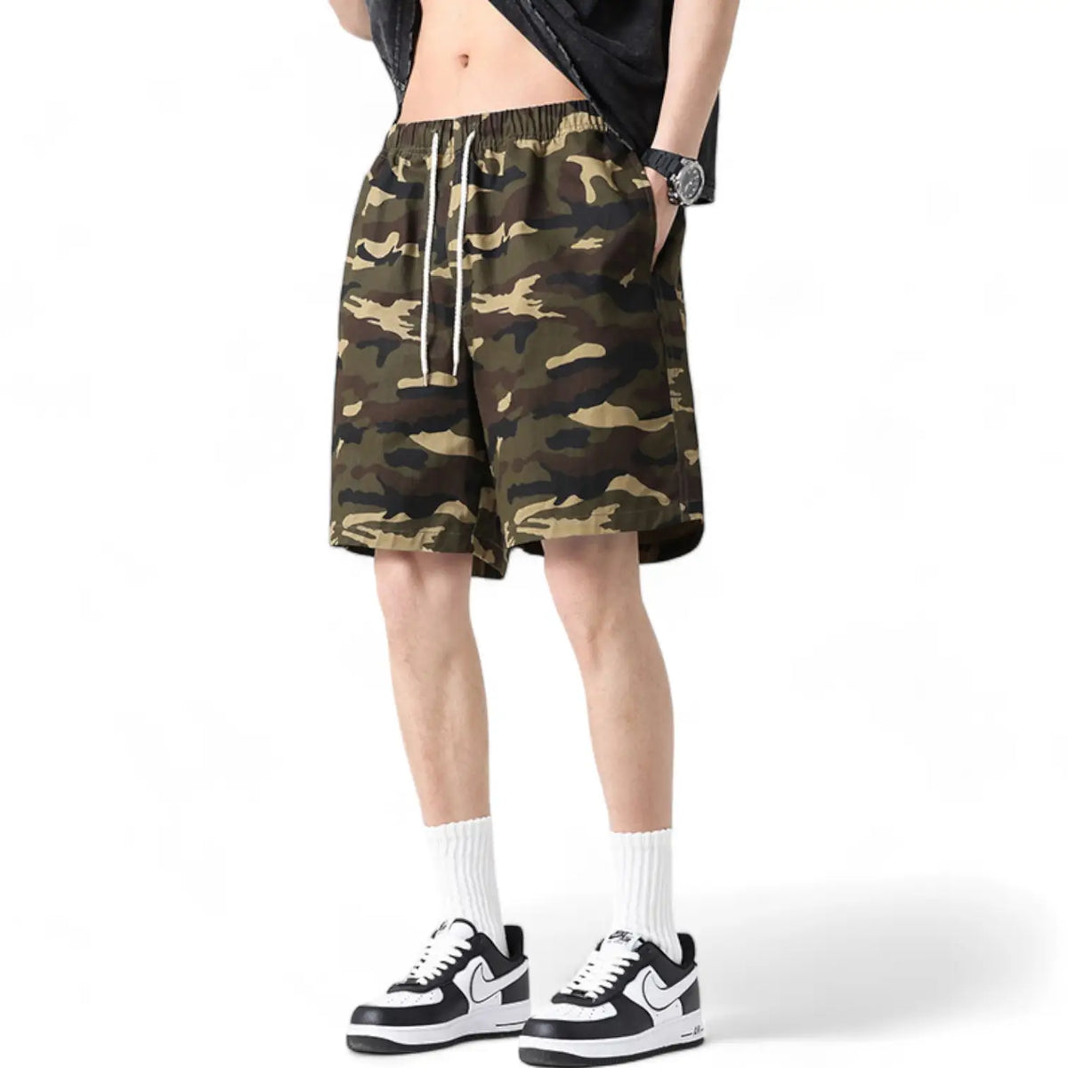SHORT MILITAIRE EN COTON SOUPLE