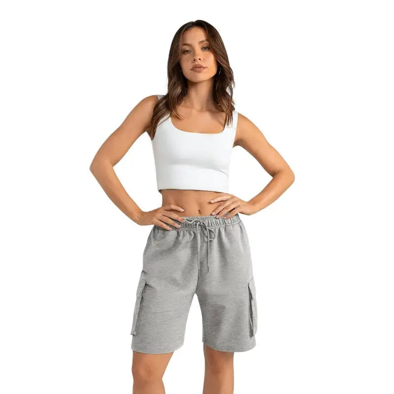 Short cargo coton femme