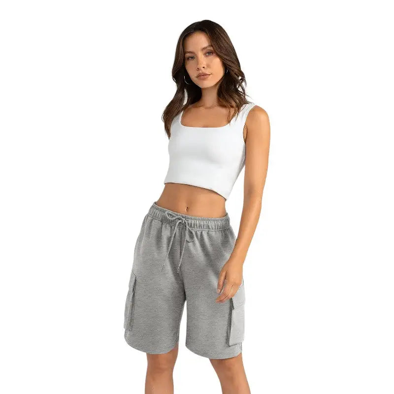 Short cargo coton femme
