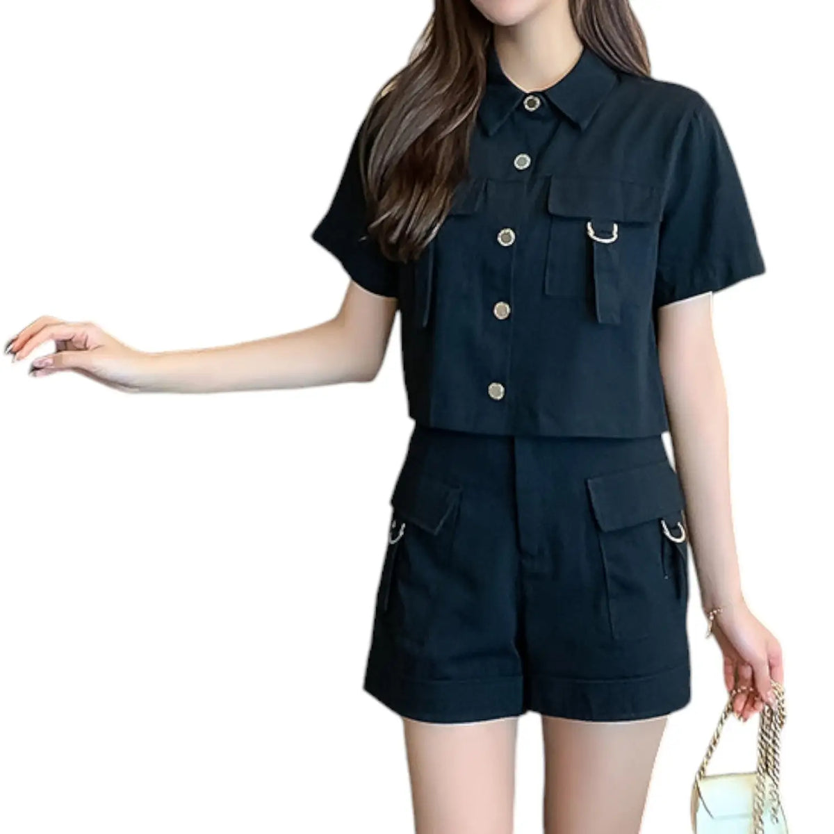 Short treillis militaire coton polyester