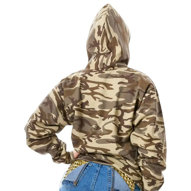 Sweat a capuche militaire femme