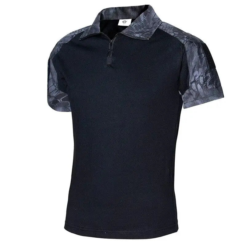 T-SHIRT MILITAIRE AVEC FERMETURE ÉCLAIR