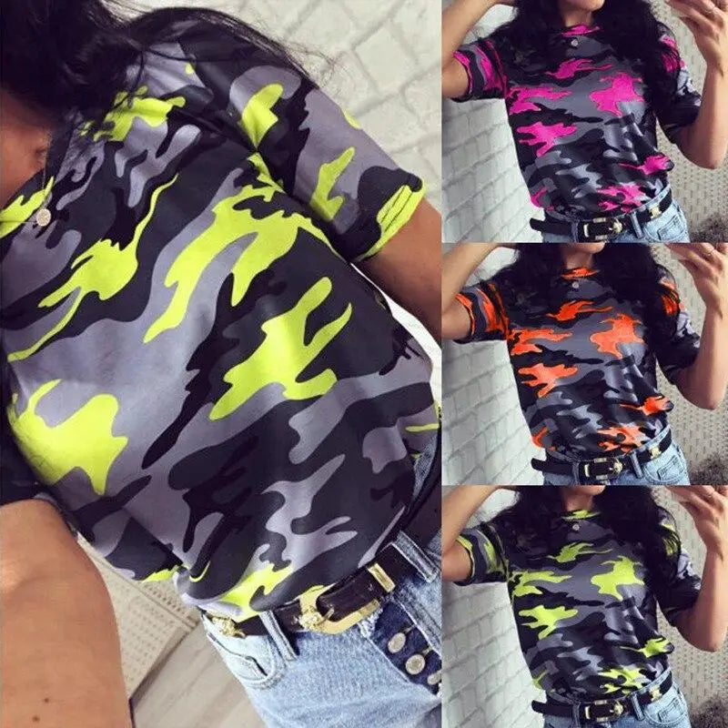 T shirt militaire rose