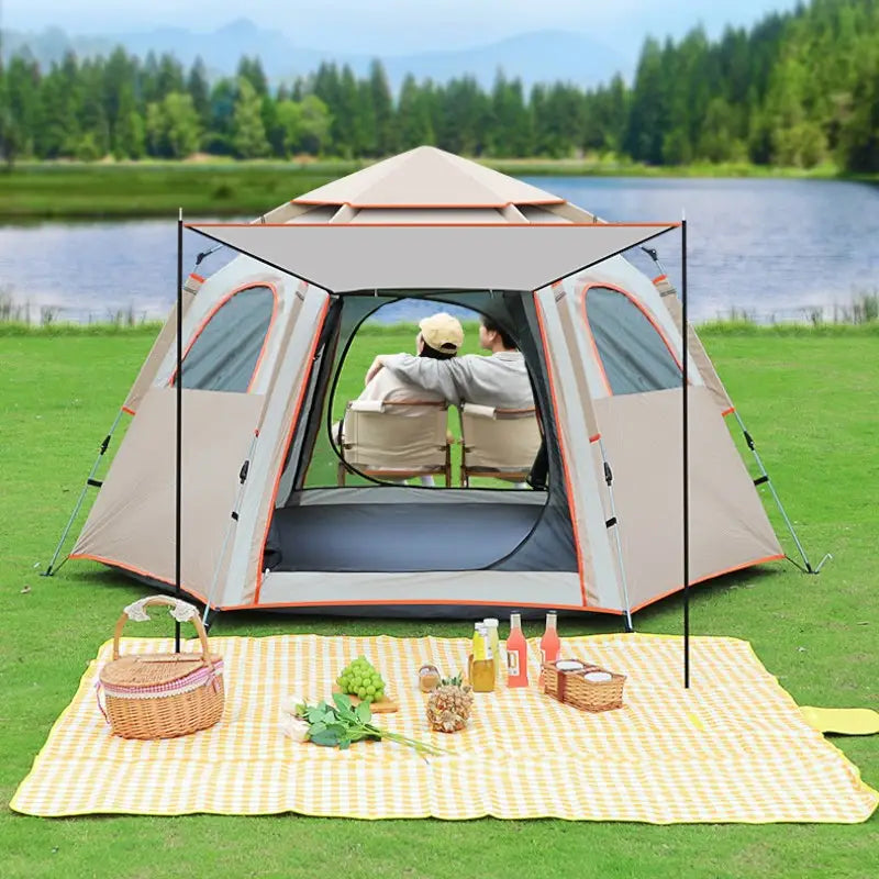 Tente camping ouverture automatique