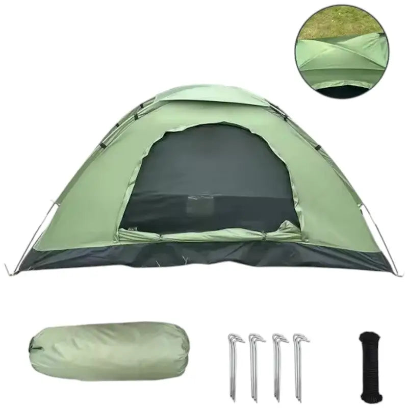 Tente randonnée camping vert 2 places toutes saisons