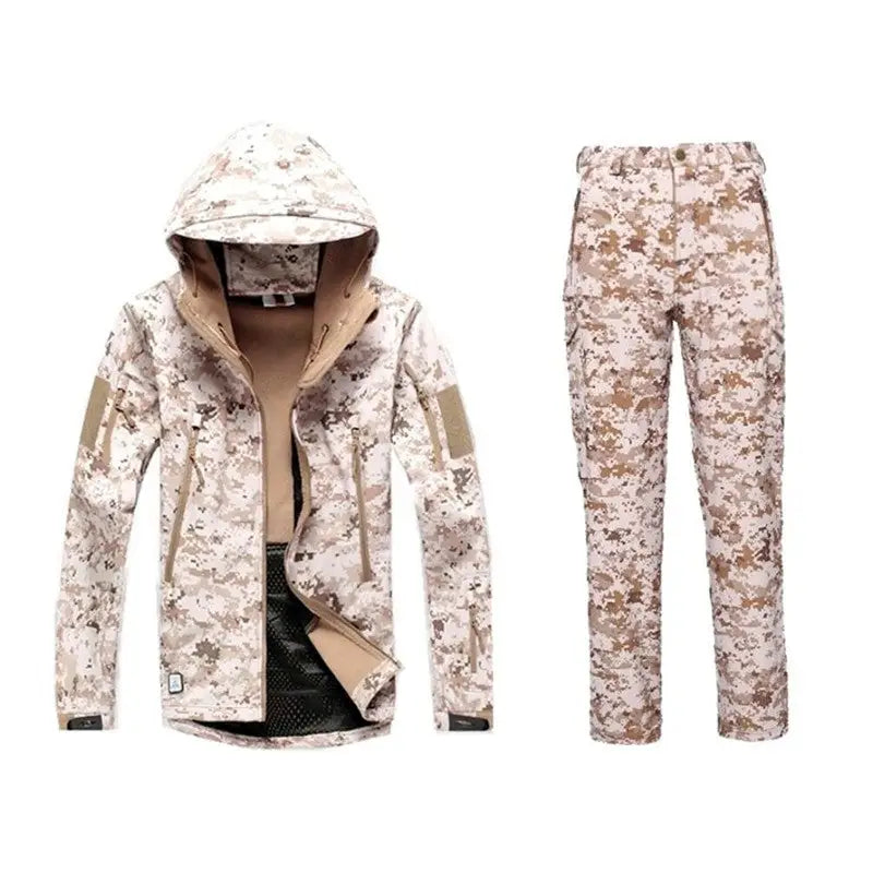TENUE DE CHASSE - ENSEMBLE TACTIQUE VESTE À CAPUCHE ET PANTALON