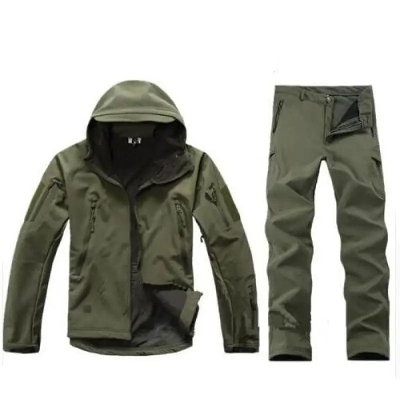 TENUE DE CHASSE - ENSEMBLE TACTIQUE VESTE À CAPUCHE ET PANTALON
