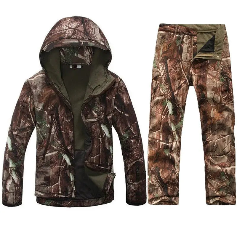 TENUE DE CHASSE - ENSEMBLE TACTIQUE VESTE À CAPUCHE ET PANTALON
