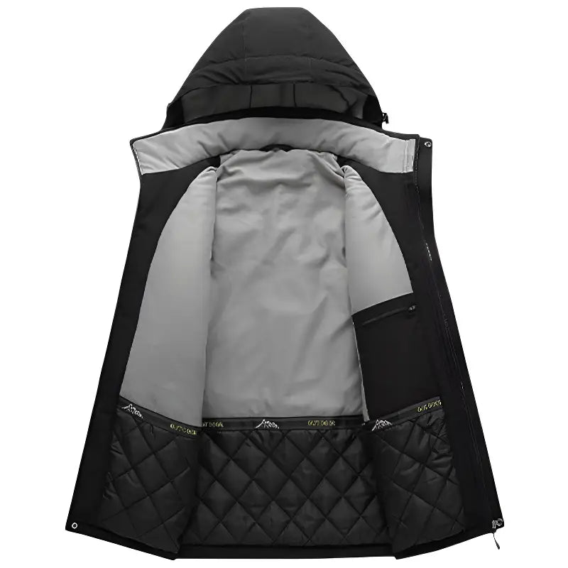 Veste chauffante USB 8 zones capuche amovible