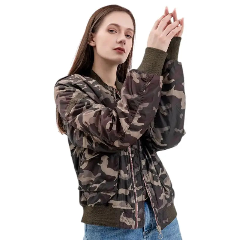 Veste militaire camouflage femme
