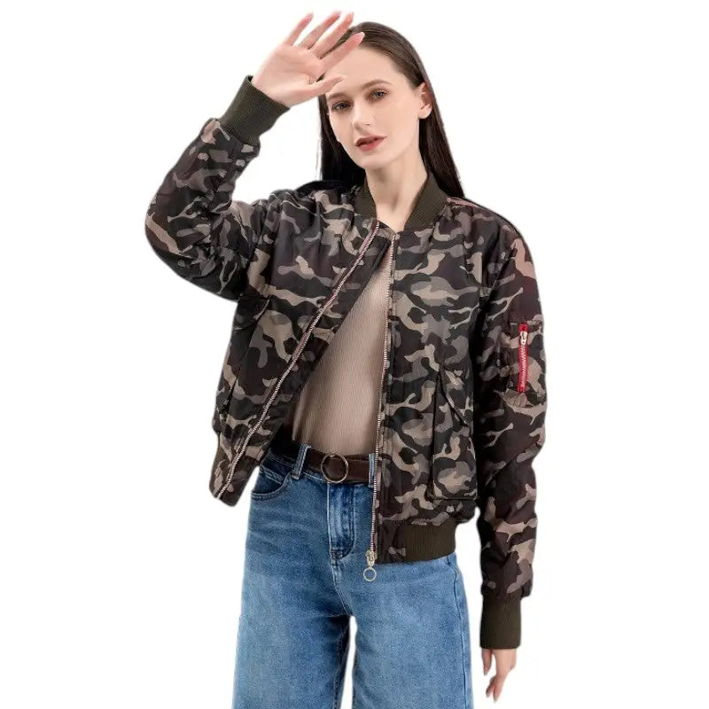 Veste militaire camouflage femme