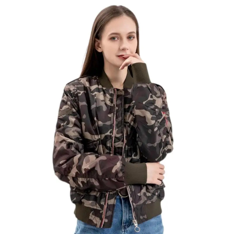 Veste militaire camouflage femme