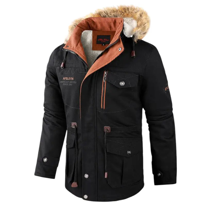 Veste militaire fourrure homme