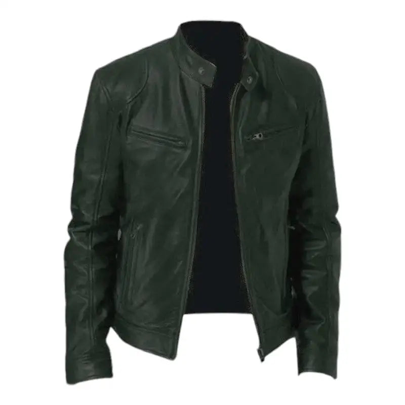 Veste en cuir motard homme