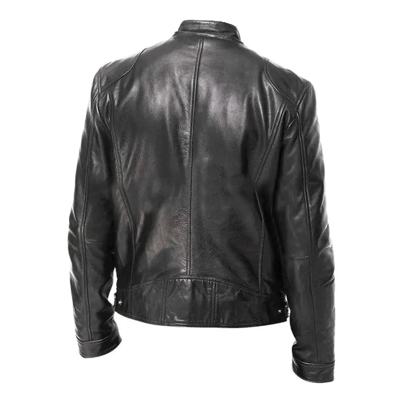 Veste en cuir motard homme