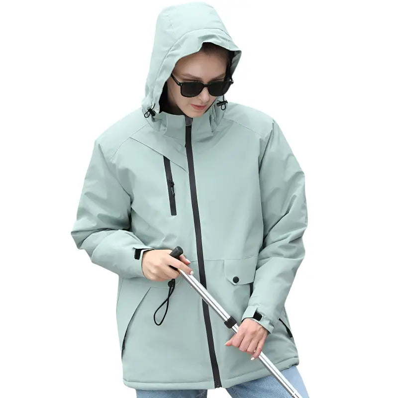Veste randonnée imperméable vert menthe