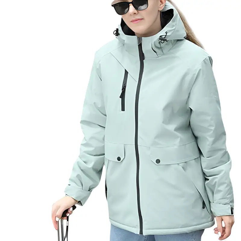 Veste randonnée imperméable vert menthe