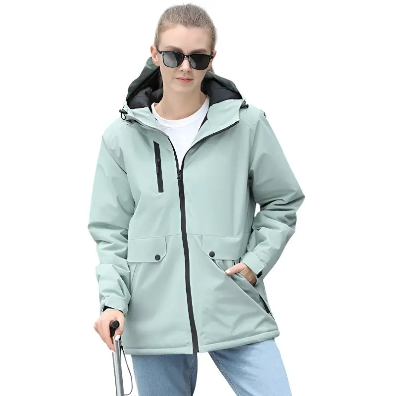 Veste randonnée imperméable vert menthe
